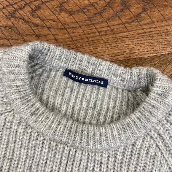 BRANDY MELVILLE grey sweater cropped - Picture 4 of 7